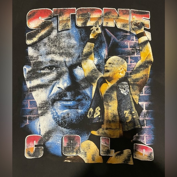 ULTRA RARE VINTAGE STONE COLD STEVE AUSTIN RAP T-SHIRT MEN'S SIZE XL RAREST ONE! - Picture 5 of 11